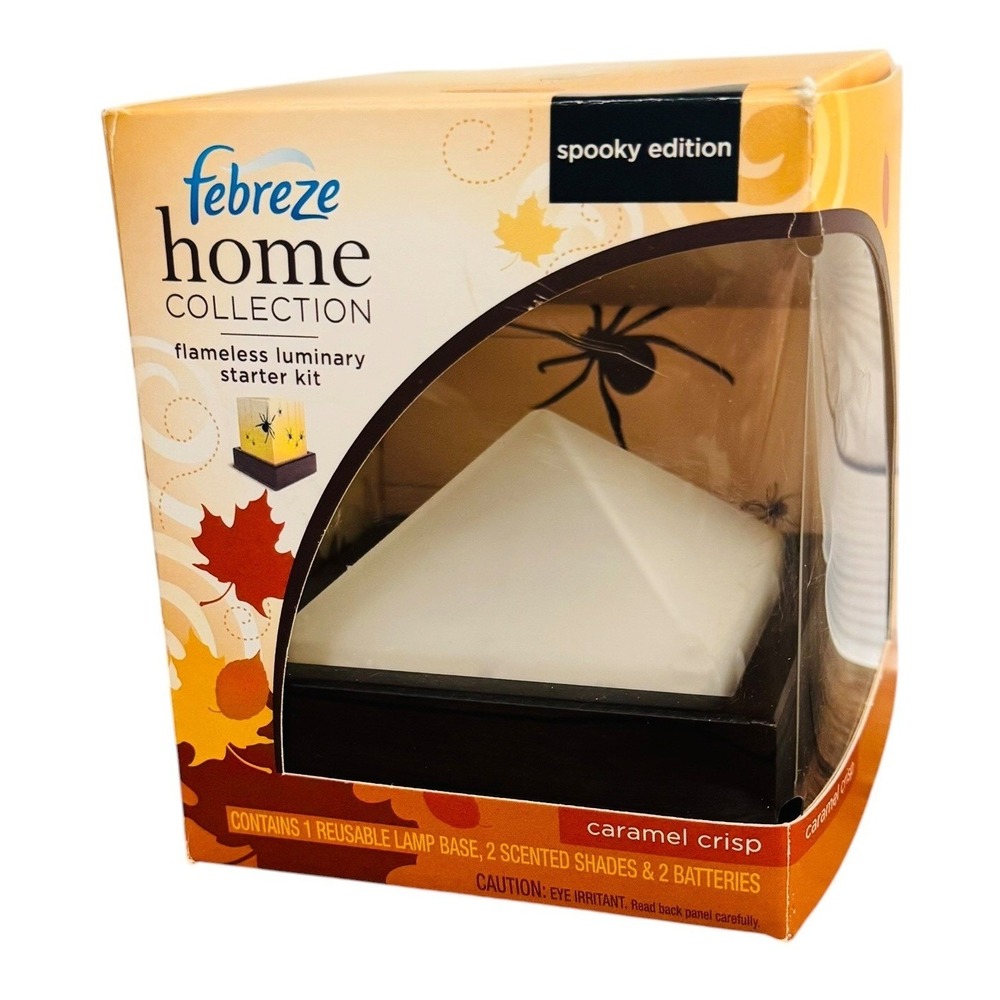 Febreze Home Collection Spooky Edition Flameless Luminary Starter Kit Caramel
